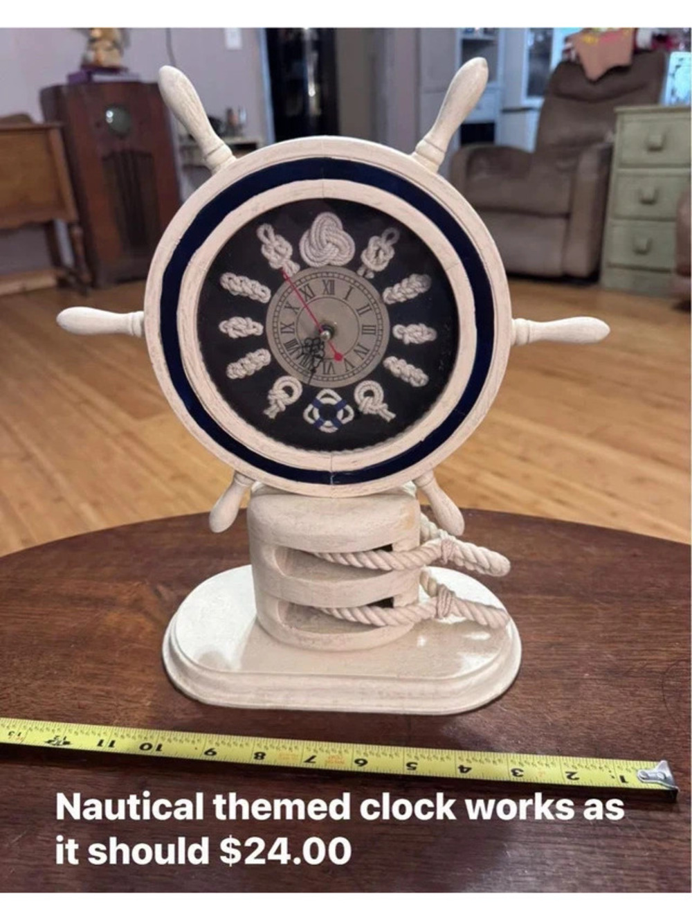 Nautical themed clock